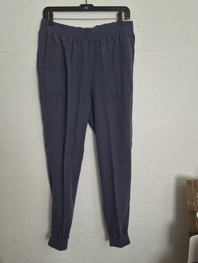 Fahrenheit Navy Pull-On Jogger Leggings with Patch Pockets